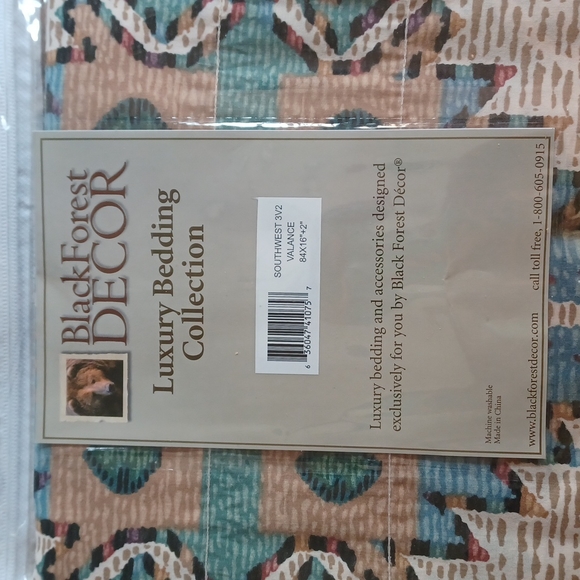 BLACK FOREST DECOR SOUTHWESTERN VALANCE SET OF 2 - Picture 2 of 3